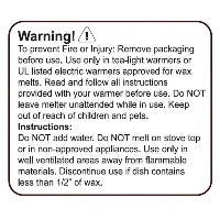 WAX MELT WARNING LABELS - South FL Candle Supply
